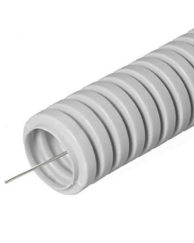 Труба гофрированная ПВХ тяжелая 750 Н серая с/з д63 (15м/360м уп/пал) Промрукав (PR.0163411) в Калуге Труба гофрированная Pintop.ru