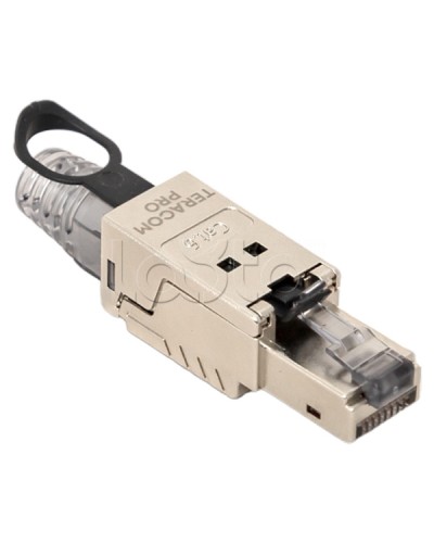 Коннектор TERACOM PRO полевой заделки RJ-45 (8P8C) экран. STP для кабеля Cat.6A EKF (TRP-PLUG-6ASTP-FST) в Калуге Коннекторы Pintop.ru