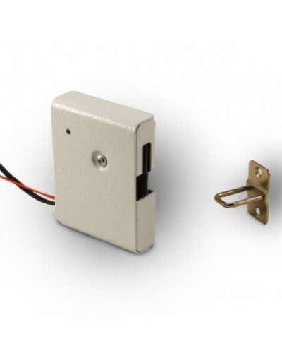 Замок электромеханический с толкателем и датчиком положения двери Promix-SM308.10.1 (белый) в Калуге Электромеханические замки Pintop.ru