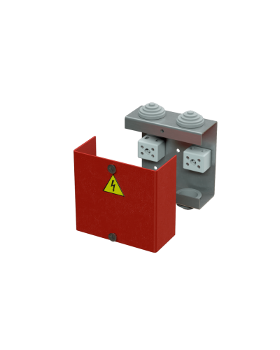 Коробка распределительная огнестойкая КРОПС, IP41, габаритные размеры 80х80х35 мм, для кабелей сечением до 6 мм2, 2 клеммы КМ-Профиль (FRJB-KM-ST1-6-02-КРОПС-IP41) в Калуге Распределительные коробки Pintop.ru