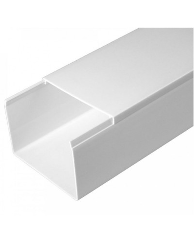 Кабель-канал белый 2-й замок в п/э 80х60 (8 м/уп) Промрукав (PR03.0058) в Калуге Кабель-канал Pintop.ru