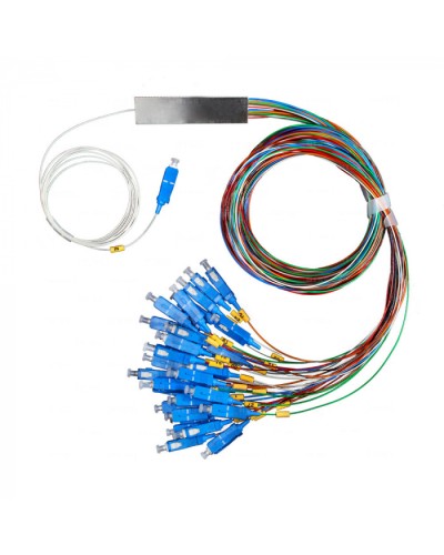 Разветвитель план 1х16 окон SC/UPC 9/125 вывод 1,5м буфер 0.9мм 1260/1650 Cabeus (FCT-PLC-1/16-9-SC/U-1.5-0.9) в Калуге Оптические разветвители (сплиттеры) Pintop.ru