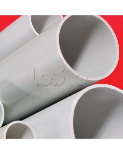 Труба ПВХ жёсткая атмосферостойкая д.40мм, тяжёлая, 3м, цвет серый DKC 63540UF в Калуге Гладкая труба Pintop.ru