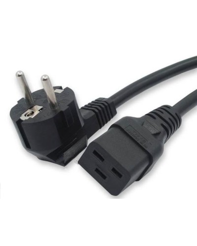 Кабель питания 1,8 м Hyperline PWC-IEC19-SHM-1.8-BK в Калуге Патч-корды и пигтейлы Pintop.ru