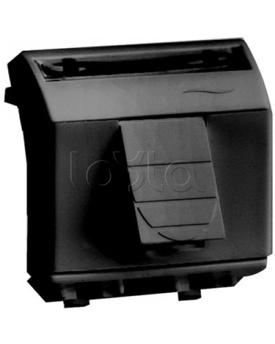 Компьютерная розетка RJ-45, кат.6A 8P8C, Hyperline, Dual IDC: 110&Krone Brava, черн., 2мод DKC 77679N в Калуге Розетки компьютерные и телефонные Pintop.ru