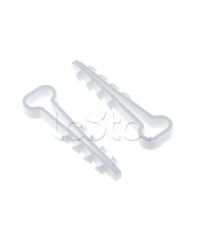 Дюбель-хомут для плоского кабеля (5-8мм) белый (100шт.) EKF PROxima (plc-nccf-5x8w) в Калуге Стяжки-хомуты Pintop.ru
