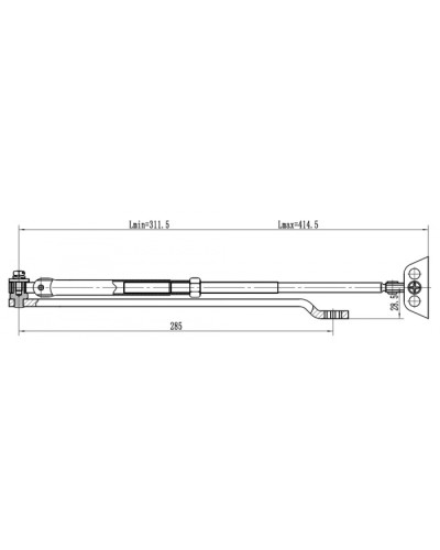 Рычаг удлиненный Vizit Рычаг-503 LONG в Калуге Дополнительное оборудование для СКУД Pintop.ru