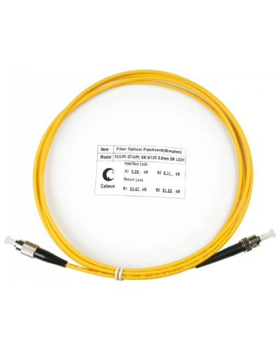 Шнур оптический simplex FC-ST 9/125 sm 2м LSZH Cabeus FOP(s)-9-FC-ST-2m в Калуге Патч-корды оптические Pintop.ru