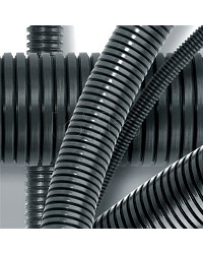 Труба гофрированная DN23мм, ПВ-0, д. вн. 22,6 мм, д. нар. 28,5 мм, полиамид 6 с протяжкой DKC PA612329F0 в Калуге Труба гофрированная Pintop.ru