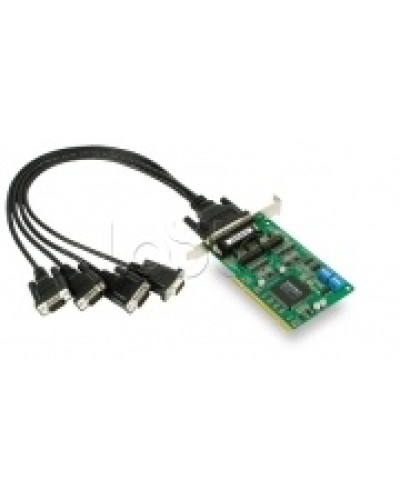 Плата 4-х портовая промышленная RS-232/422/485 для шины Universal PCI + кабель Moxa CP-134U-DB9M в Калуге Сетевые карты Pintop.ru