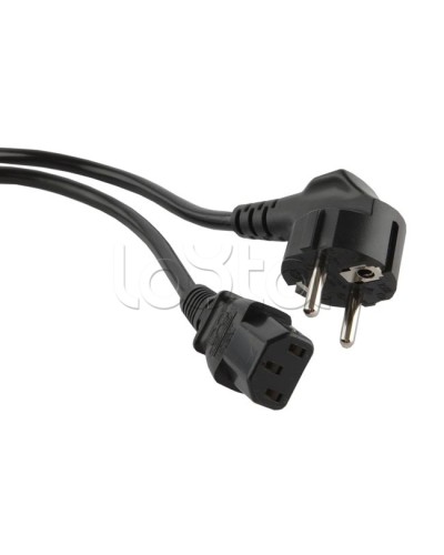 Кабель питания 1,0 м Hyperline PWC-IEC13-SHM-1.0-BK в Калуге Патч-корды и пигтейлы Pintop.ru