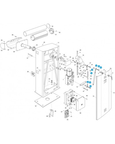 Дверца тумбы Came 119RIG063 в Калуге Запчасти для шлагбаумов и автоматики Pintop.ru
