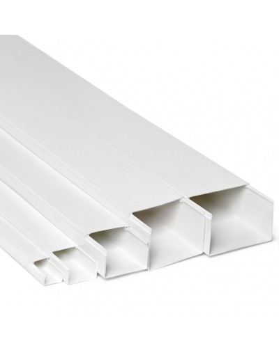 Кабель-канал 60x40x2000, двойной замок, белый (ПожТехКабель) в Калуге Кабель-канал Pintop.ru