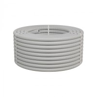 Труба ПНД-FRUF гофрир. легкая, с зондом,без галогена, трудногорючая, атмосферостойкая,цвет серый, диам. 25мм (50м) Экопласт (20125HFR-UF)