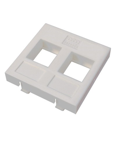 Адаптер Mosaic 45 х 45 мм для модуля Keystone, 2 порта, белый Datarex DR-5303 в Калуге Коммутационные изделия Pintop.ru