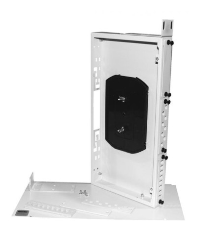 Бокс оптический универсальный 19, от 8 до 24 портов (SC, duplex LC, ST, FC), со сплайс пластиной, без пигтейлов и проходных адаптеров Hyperline FO-19R-1U-3xSLT-W140H42-24UN-GY в Калуге Кросс оптический Pintop.ru