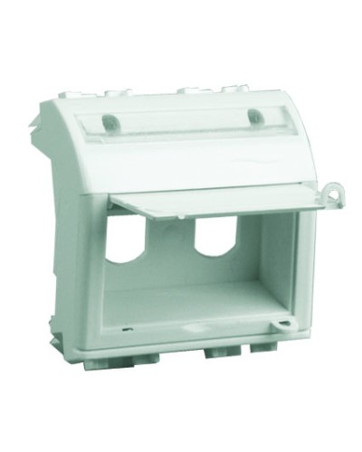 Адаптер для двух оптоволоконных разъемов типа ST, белый, 2 мод. DKC 76615B в Калуге Аксессуары для кабель-канала Pintop.ru