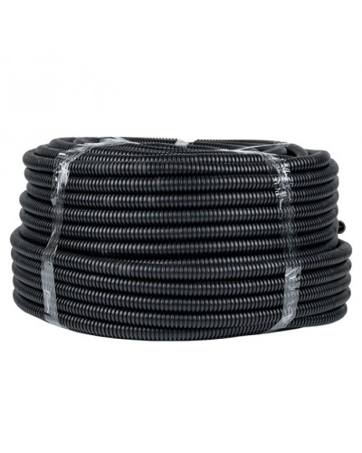 Труба гофр. ПНД с протяжкой d25 мм (75 м) черная EKF-Plast (tpnd-25n) в Калуге Труба гофрированная Pintop.ru