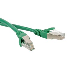 Патч-корд экранированный Hyperline PC-LPM-STP-RJ45-RJ45-C6-1.5M-LSZH-GN