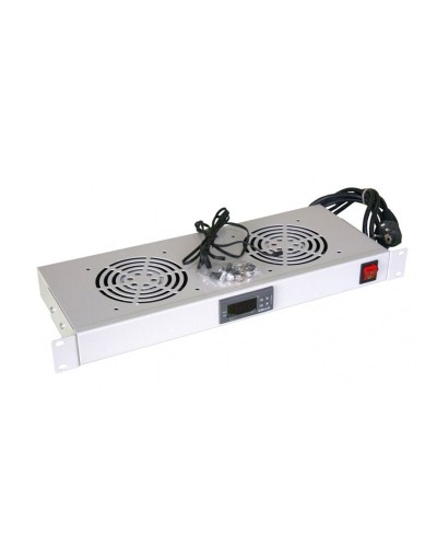 Модуль вентиляторный с термостатом 19 1U с 2-мя вентиляторами REXANT 04-2604 в Калуге Вентиляторные модули Pintop.ru