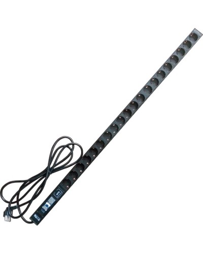 Блок розеток вертикальный 20xSchuko, 250V, 16A, шнур 3 метра, вилка Schuko TWT TWT-PDV-20GS-GP в Калуге Блоки розеток Pintop.ru