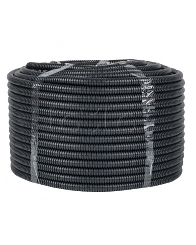 Труба гофр. ПНД с протяжкой d25 мм (50 м) черная EKF-Plast (tpnd-25-50m) в Калуге Труба гофрированная Pintop.ru