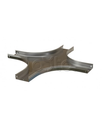 Ответвитель X-образный горизонтальный плавный Hyperline RST-CXS-300-80-0,8-R100-SZ в Калуге Аксессуары для лотков Pintop.ru