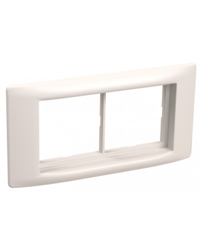 Рамка и суппорт для кабель-канала Праймер на 4 модуля, 60 мм белый IEK (CKK-40D-RSU4-060-K01) в Калуге Распределительные коробки Pintop.ru