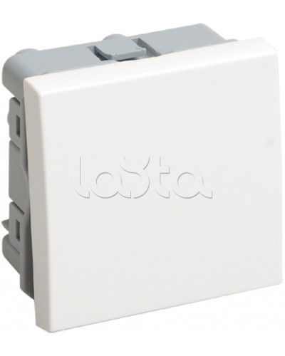 Выключатель одноклавишный (на 2 модуля) ПРАЙМЕР белый (ВКО-21-00-П) IEK CKK-40D-VO2-K01 в Калуге Аксессуары для кабель-канала Pintop.ru