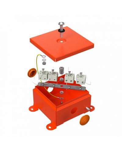 Коробка металлическая огнестойкая 70-0360-FR10.0-4 Е15-Е120 110х110х65 Промрукав (70-0360-FR10.0-4) в Калуге Огнестойкие кабельные линии Pintop.ru