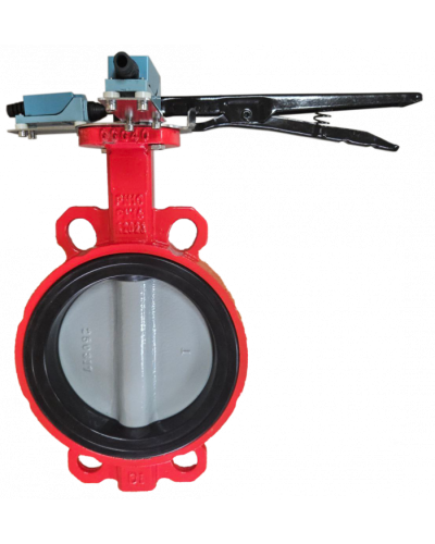 Затвор дисковый межфланцевый Зт100/1.6-УФ.УХЛ4-Аква-Гефест с рукояткой в Калуге Затворы дисковые Pintop.ru