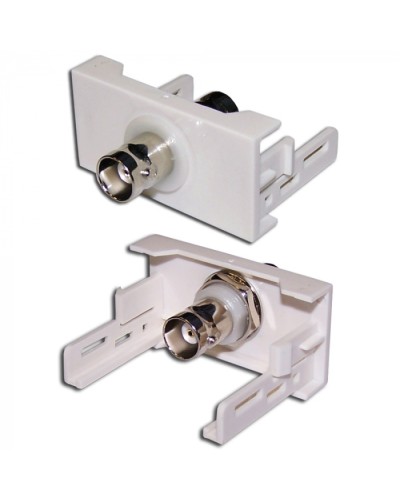 Вставка Mosaic 22.5x45 с BNC-адаптером BC-009, белая LANMASTER (LAN-WA-LP-BNC-WH) в Калуге Коннекторы и разъемы Pintop.ru