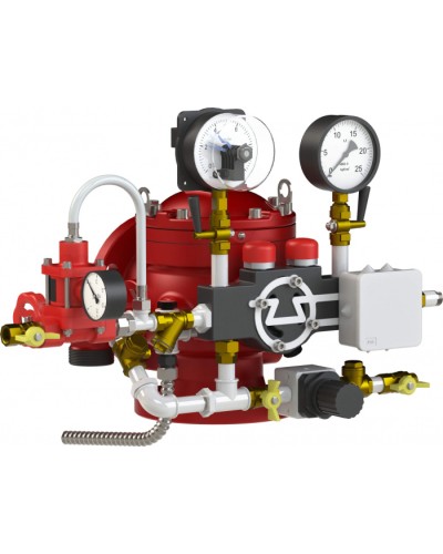 Узел управления спринклерный водозаполненный Спецавтоматика УУ-С100/1,6В-ВФ.О4-01 Прямоточный-100 (с камерой задержки) в Калуге Устройства пуска водяного пожаротушения Pintop.ru