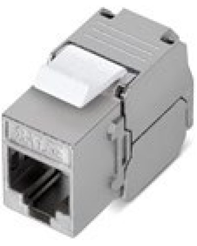 Вставка Keystone Jack RJ-45(8P8C), категория 6, 110 IDC, угол заделки 180 градусов, без инструмента (Toolless), экранированная, белая в Калуге Модули Keystone Pintop.ru