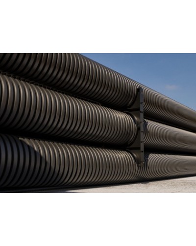 Двустенная труба ПНД гибкая для открытой прокладки д.40мм, SN23, 450Н, УФ, с протяжкой DKC 151940100 в Калуге Труба гофрированная Pintop.ru