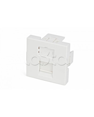 Вставка 45x45 (аналог Mosaic) для 1 модуля формата Keystone Jack, со шторкой Hyperline SIP2-1K-M45-45 в Калуге Модули Keystone Pintop.ru