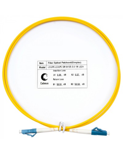 Шнур оптический simplex LC-LC 9/125 sm 1,5м LSZH Cabeus FOP(s)-9-LC-LC-1,5m в Калуге Патч-корды оптические Pintop.ru