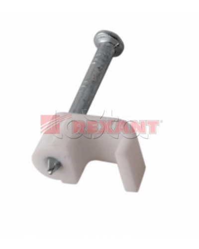 Крепеж кабеля плоский 6мм х 4мм (10шт/уп) REXANT 07-4206 в Калуге Держатели, клипсы, скобы Pintop.ru