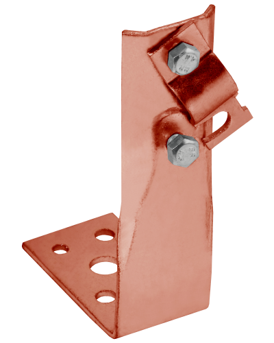 Держатель проводника круглого 6-10мм винтовой угловой h=80мм медь IEK (ZDP87-50-1-16-80) в Калуге Крепеж Pintop.ru