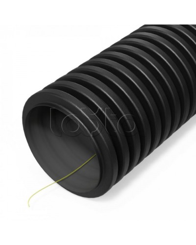 Труба гофр двустенная ПНД гибкая тип 450 (SN9) ст к ультраф с/з черная d125 мм (50м/уп) Промрукав (PR15.0326) в Калуге Труба гофрированная Pintop.ru