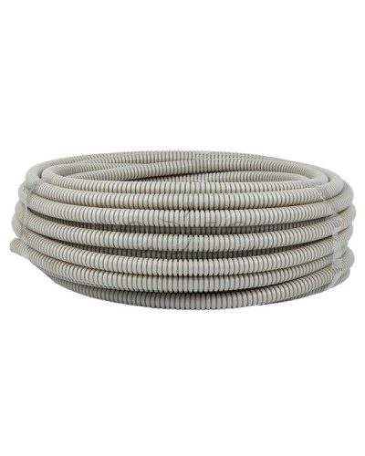 Труба гофр. ПВХ с протяжкой d16 мм (25 м) серая EKF-Plast (tg-z-16-25n) в Калуге Труба гофрированная Pintop.ru