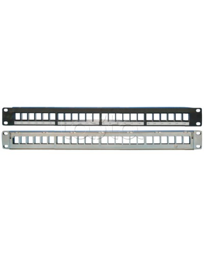 Наборная коммутационная панель 19”, 1U, 24 порта UTP/FTP Eurolan (27F-00-24BL) в Калуге Коннекторы Pintop.ru