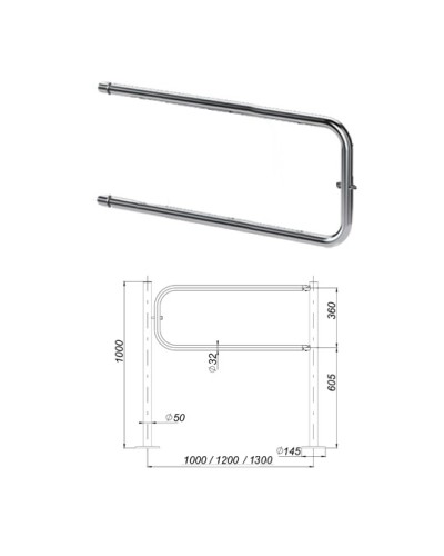 Створка ограждения поворотная 1300 мм Oxgard ВЗР 1996.09.03-02 в Калуге Ограждения Pintop.ru