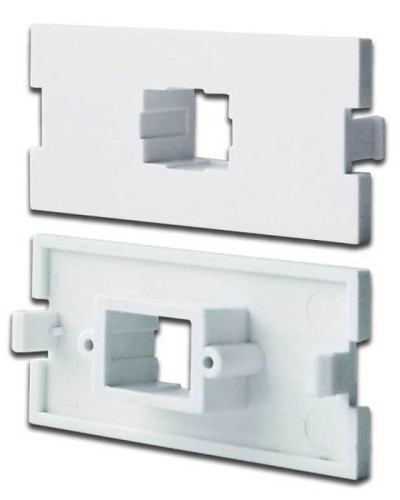 Вставка модульная под SC симплексный адаптер в розетку LAN-MB, белая LANMASTER LAN-MBP-1SC-WH в Калуге Коннекторы Pintop.ru