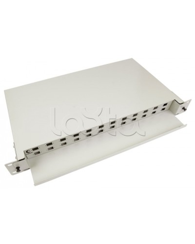 Бокс оптический 19, 1U на 24 SC/2xLC порта Cabeus ODF-19-24-SC в Калуге Кросс оптический Pintop.ru