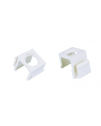 Вставка формата Keystone Jack для коаксиальных разъемов, ROHS, белая Hyperline (KJ1-COAX-WH) в Калуге Кроссы оптические Pintop.ru