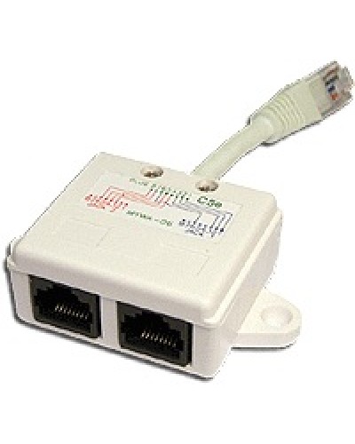 Y-адаптер 1 телефонный и 1 компьютерный порт TWT TWT-Y-E2-U2 в Калуге Проходные адаптеры Pintop.ru