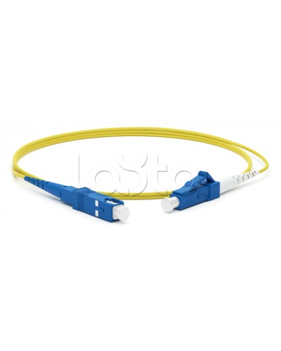 Патч-корд волоконно-оптическийLC/UPC-SC/UPC (1м) Hyperline FC-S2-9-LC/UR-SC/UR-H-1M-LSZH-YL в Калуге Патч-корды оптические Pintop.ru