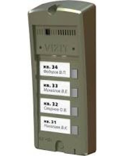 Панель вызова Vizit БВД-306FCP-4 в Калуге Многоабонентные устройства Pintop.ru