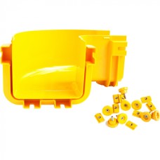 Горизонтальный поворот 90° оптического лотка 360 мм, желтый LANMASTER (LAN-OT360-HC90/NC)